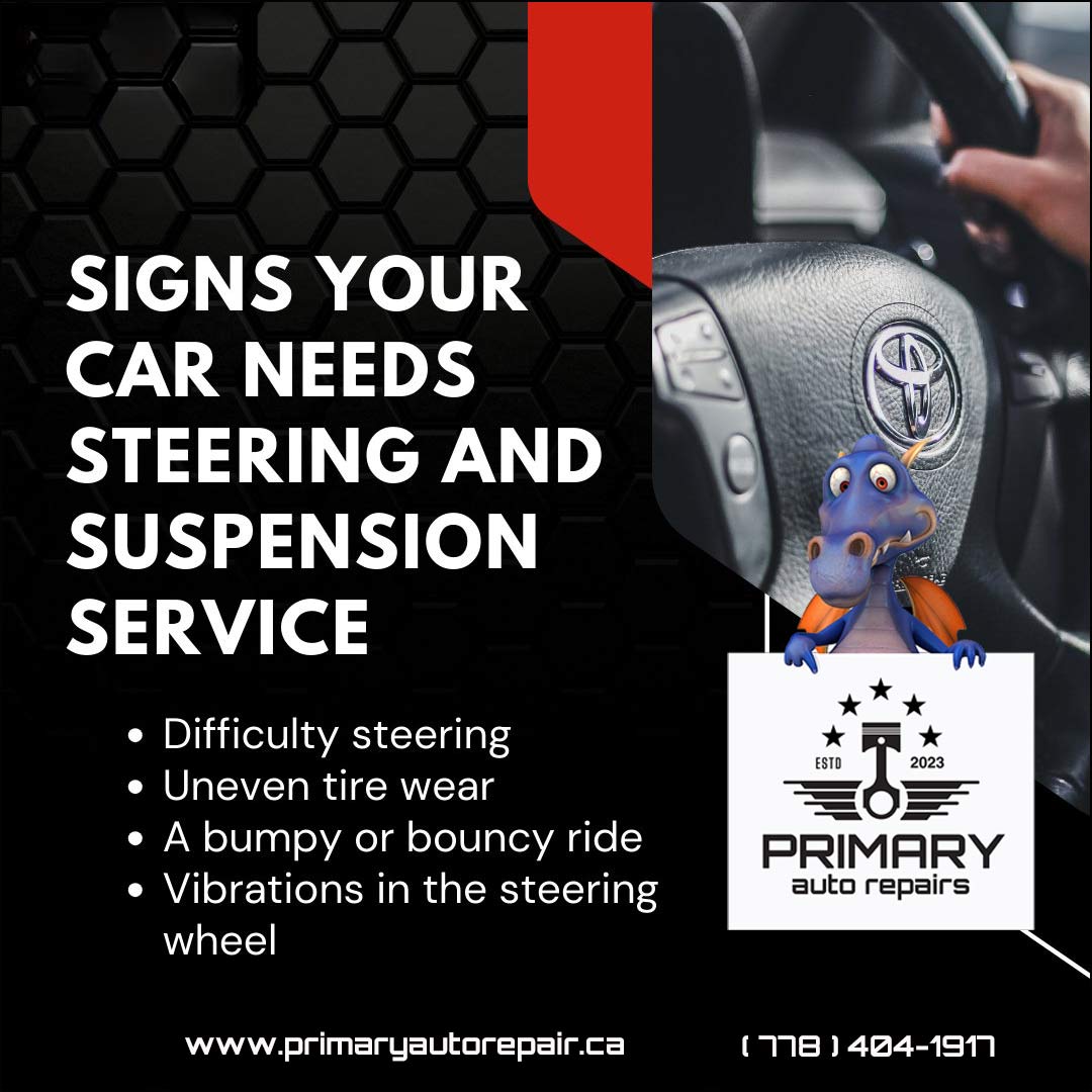 Primary's Logo on a 'Signs Your Car Needs Steering and Suspension Service' project