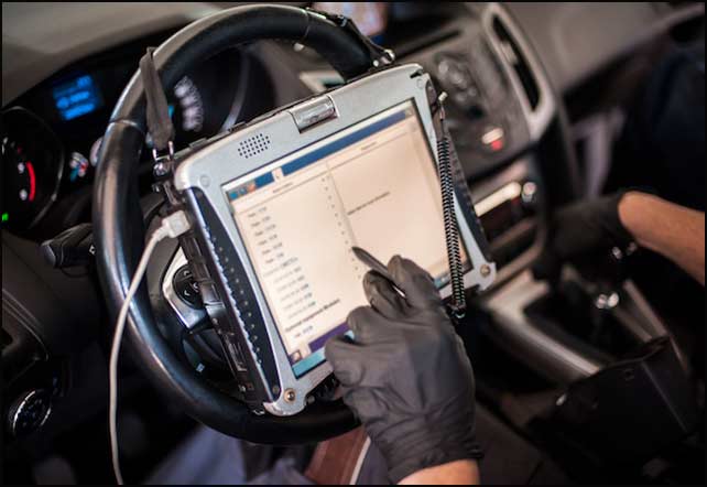 Vehicle diagnostic findings illustration