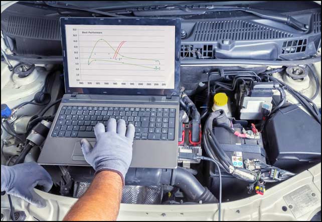 Engine component inspection illustration