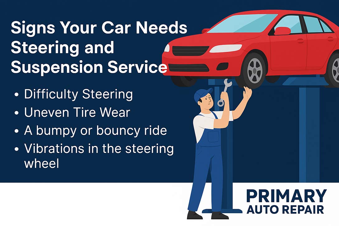 Primary's Logo on a 'Signs Your Car Needs Steering and Suspension Service' project